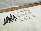12 Vintage Milk Glass Drawer Knob Pulls Hex Shape Hardware Cabinet Furniture