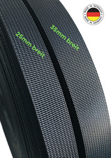Polyester Gurtband Schwarz&ndash; Zurrgurt Spanngurt Tragegurt Taschengurt Abriebfest