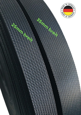 Polyester Gurtband Schwarz  Zurrgurt Spanngurt Tragegurt Taschengurt Abriebfest