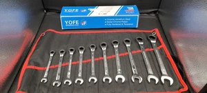 10-PC Set de clé à cliquet métrique 8-19mm | Acier au vanadium Chrome...