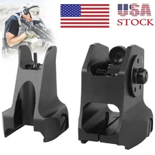 Tactical Flip-up Low Profile Metal Sight Folding Iron Sights Front and Rear Set