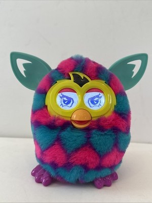 2012 Hasbro Furby Boom Pink and Blue Hearts Interactive Plush Toy