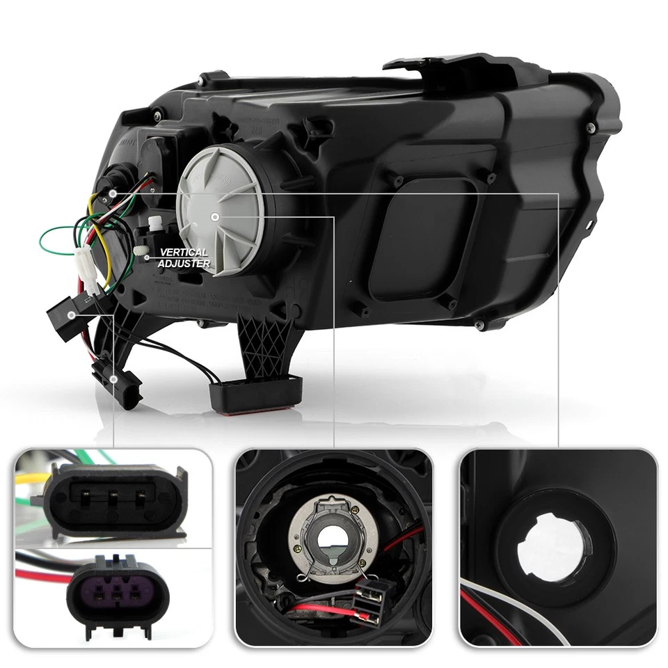 Cromo *Modelo Halógeno* Ford Mustang 2010-2014 con Faro Proyector Tubo LED DRL Foto 4 de 4