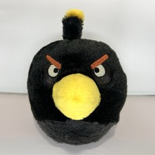 Angry Birds 5  Black Bomb Bird Plush Stuffed Animal Toy Commonwealth 2010