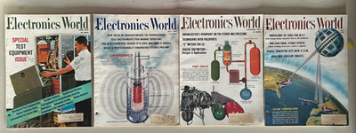 Electronics World Magazine Vintage Lot of 4 - 1962