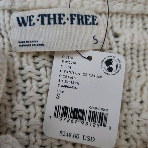 Free People We The Free Short Sleeve Cardigan Vanilla Ice Cream Women's Small - Picture 4 of 10