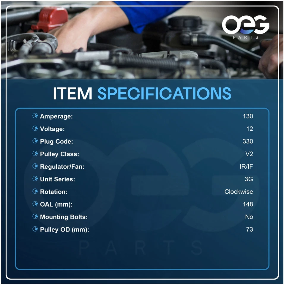 New Alternator For Ford E-350 Econoline V8 7.3L 92-92 F2UZ-10346-B F2UU-DC - Image 3 of 4