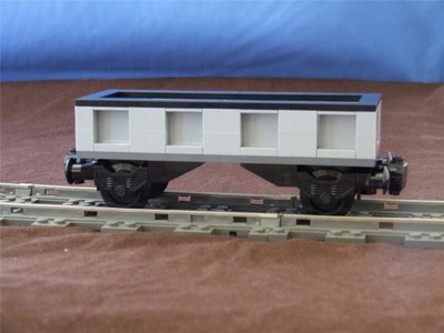 Custom Built With New Lego Bricks Cargo Train Car Fits IR 9V RC Track Sets