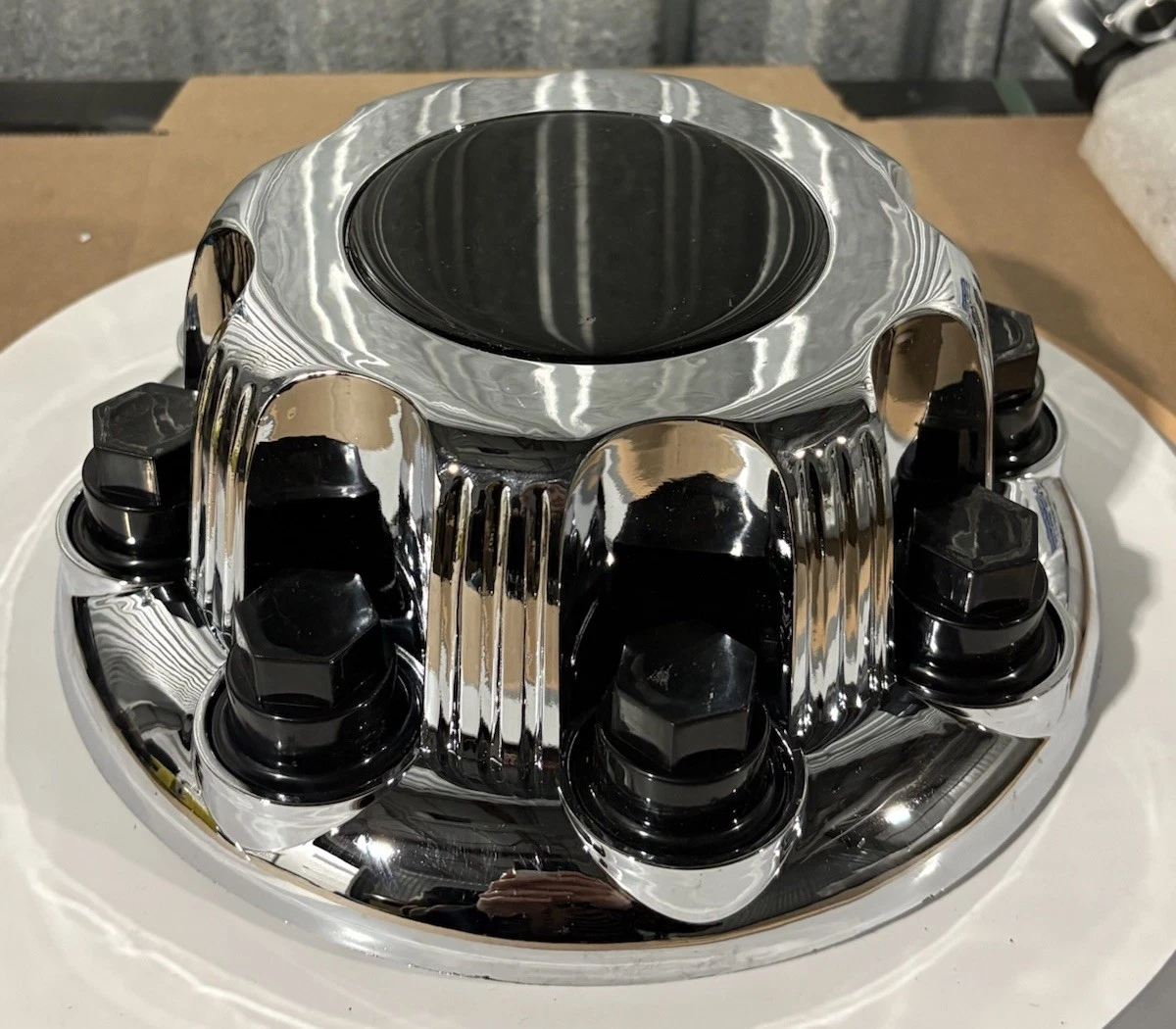 Set of 2 Wheel Center Caps 8 Lug Chrome photo 2