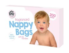 1200 x Fragranced Nappy Bags ( 6 x 200 Sacks ) Baby Hygiene