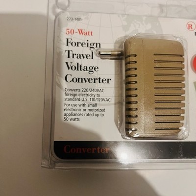 Vintage RadioShack 50W Foreign Travel Voltage Converter #273-1401 220-to-120VAC