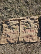 vintage burlap 100 Lb Potato sack bag, May Basket, Farmhouse, Wall Decor
