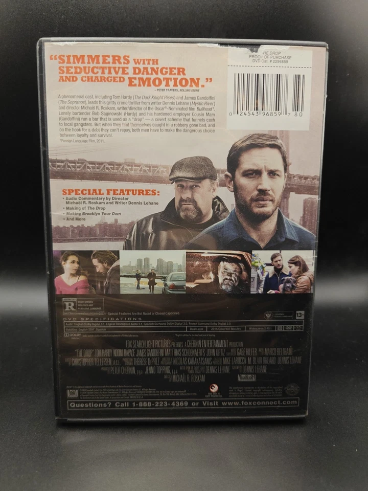 The Drop DVD Widescreen 2014 (James Gandolfini, Tom Hardy, Noomi Rapace) - Image 2 of 3