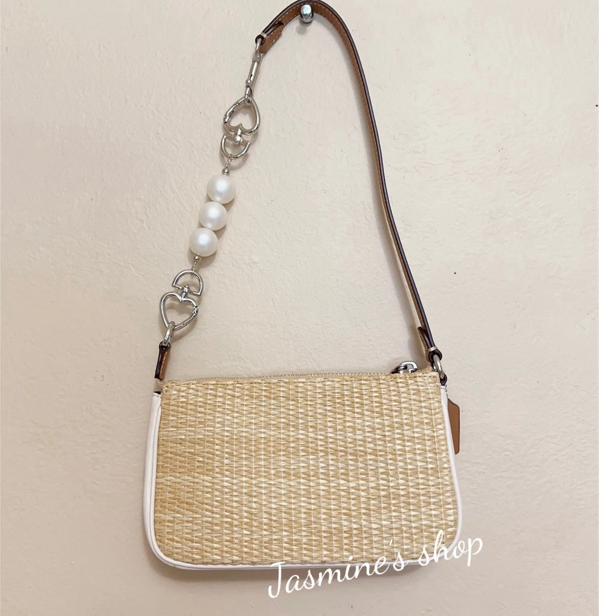 Cappello Coach Nolita 19 nuovo con etichetta con ricamo floreale CJ724 + floreale all'uncinetto CK691