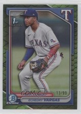 2024 Bowman Chrome Prospects Green Reptilian Refractor 13/99 Echedry Vargas 0c3e