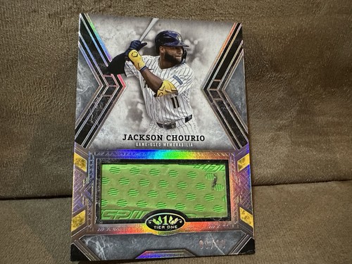 2025 Topps Tier One - Jackson Chourio Gripping Relic Card /10 Game Used Bat Grip