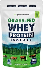 Grass Fed Whey Isolate Protein Powder - Unflavored 28G Protein Powder without Ar