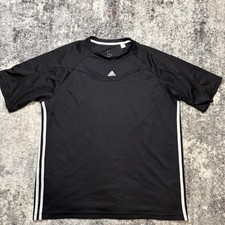 Adidas Mens Black Training T-Shirt Short Sleeve Athletic Performance Top 672581