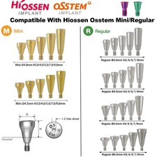 US Dental Healing Abutment Cover Screw Mini/Regular Hex Fit Oss Hiossen Platform