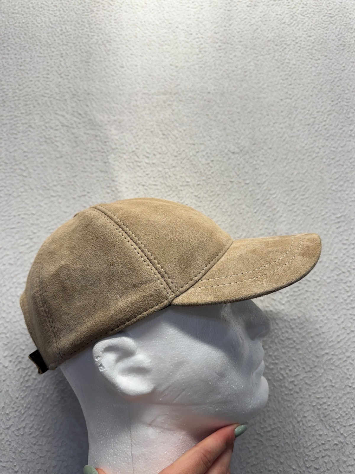 Tan Suede Adjustable Baseball Cap With Strap #7862 - image 4