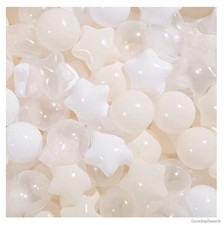 Ball Pit Balls 100 Count 2.17 Inch Non Toxic Star Shaped Plastic Toys for