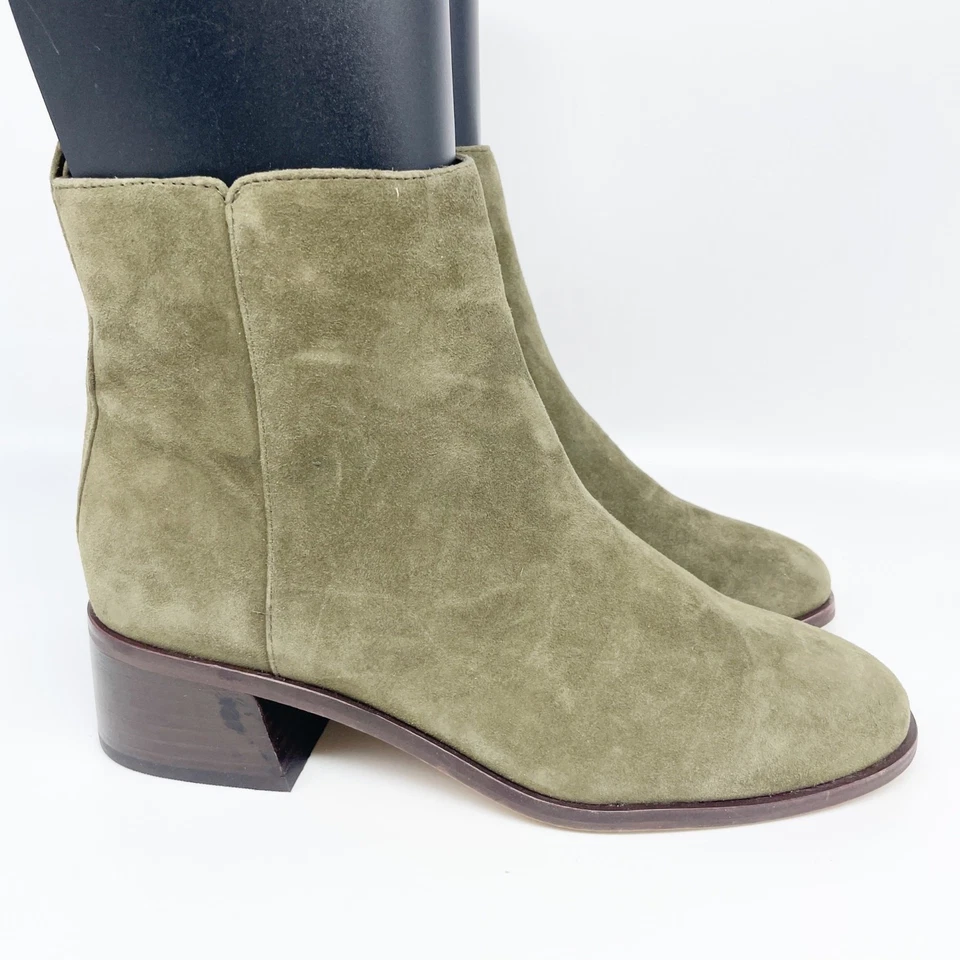 Botines Vince Camuto para mujer Jerlindi verde gamuza cremallera verde oliva talla 7,5 M Foto 3 de 4