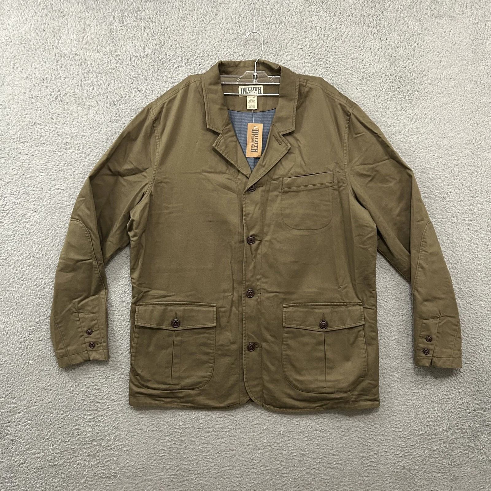 Duluth Trading Jacket Mens Extra Large Tall XLT Green Canteen Gentlemans Casual - product detail image 1