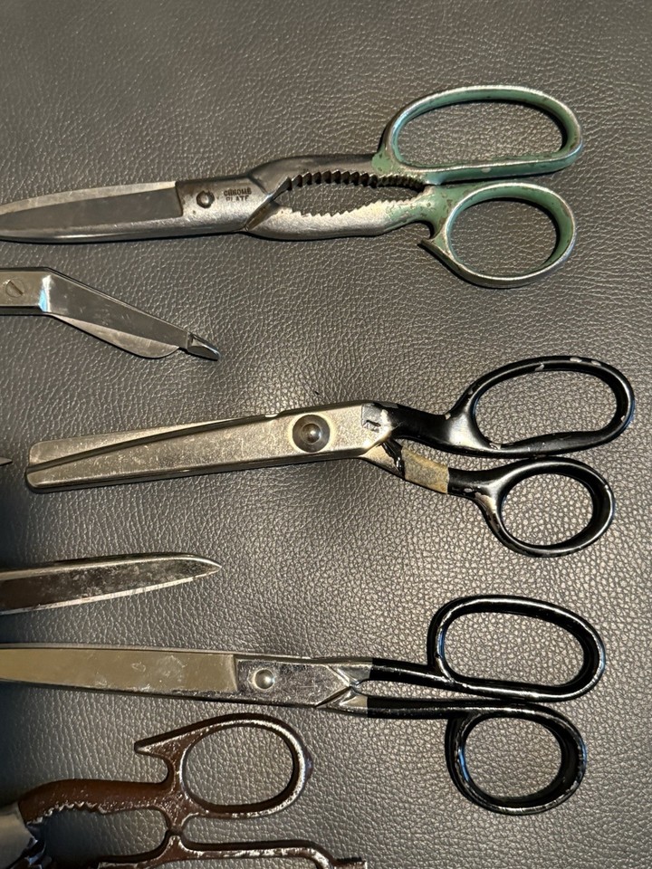 Vintage Scissors Lot Wiss Sta Sharp Pinking Shears | eBay