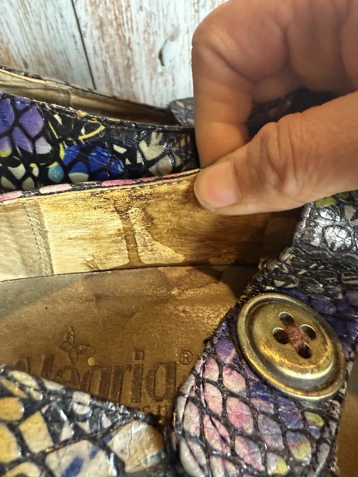 Alegria Floral Skin Print Mary Jane Comfort Shoes Womens Size 8 Hook & Eye Close - image 2 of 4