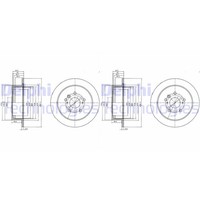 2X Delphi Bremsscheiben 288Mm Voll Hinten Passend FÜR Lexus RX Toyota