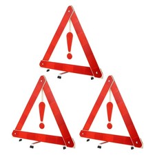 3 Pcs Safety Triangle Emergency Sign Warning Triangles for Vehicles