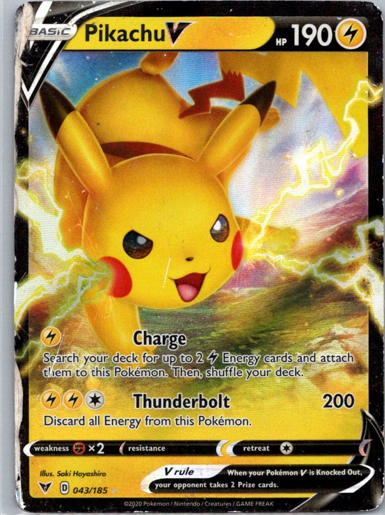 Pokemon TCG Pikachu V 43/185 Vivid Voltage Holo MP