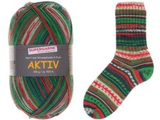 Supergarne Aktiv Sock yarn 4-ply superwash 100g/459yd CHRISTMAS #7525