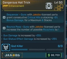 Borderlands 4 Legendary Enhancement Dangerous Hat Trick PS5/Xbox/ PC