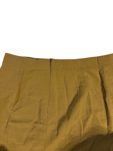 Carolina Herrera Wool Blend Skirt with Slit Brown Size Medium Designer - Picture 4 of 9