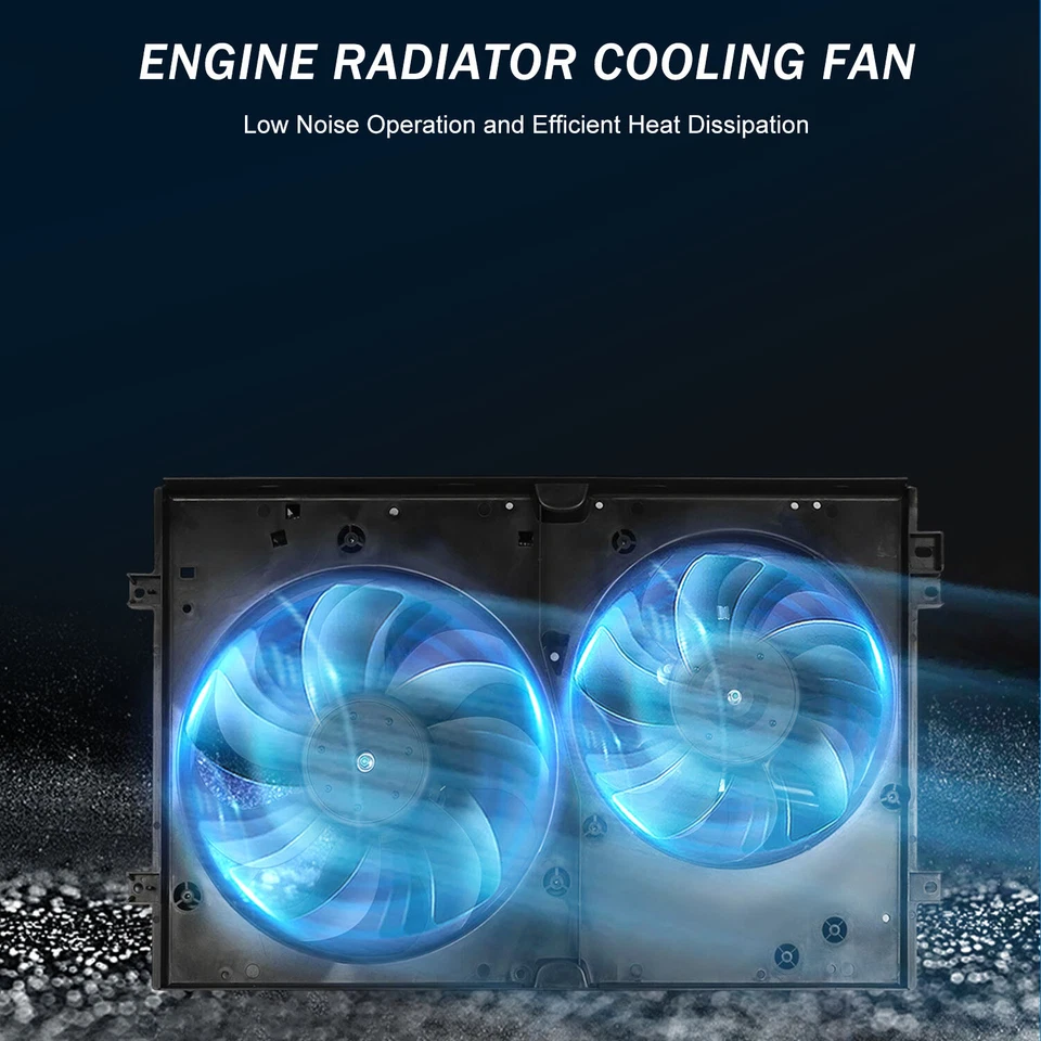 Radiator Condenser Cooling Fan Assembly For 2000-2006 Audi TT Quattro 1.8L l4 - Image 3 of 4