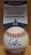 TRISTAN POMPEY MIAMI MARLINS ROOKIE YEAR SIGNED M.L. BASEBALL BECKETT R12190