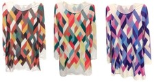 NEW 12PM by Mon Ami Geometric Print Chevron Retro 1960's Mod Kaleidoscope Dress