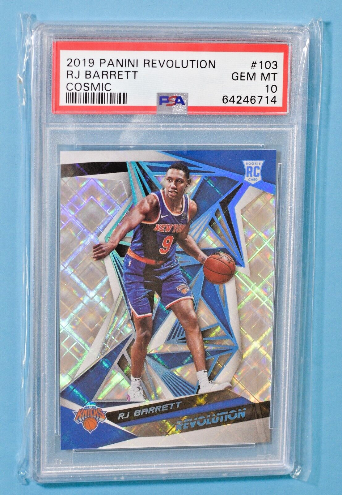 2019-20 Panini Revolution RJ Barrett Cosmic /100 SSP PSA 10 🏦 RC Rookie Raptors