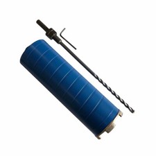 3-1/2" Dry Diamond Core Drill Bit, 1/2" Chuck Pilot Bit Adapter, 5/8"-11 Arbor