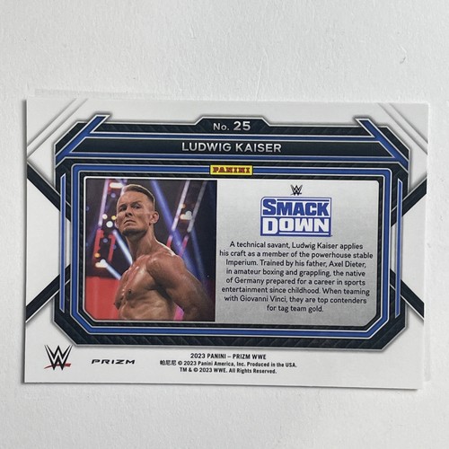 2023 PANINI PRIZM WWE UNDERCARD DISCO PARALLEL #25 LUDWIG KAISER Mint-NR-Mint - Picture 2 of 2