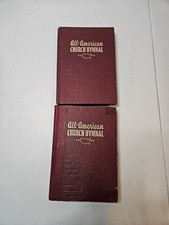 Set of 2 Well Worn Hymnals All-American Church Hymnal Maroon 1957 Hymn Book