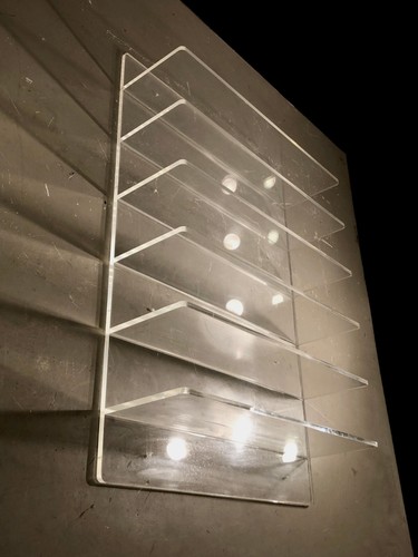 1980 ETAGERE PLEXIGLAS LUCITE POP POST-MODERNISTE SHABBY-CHIC MEMPHIS SPACE-AGE - Picture 5 of 5