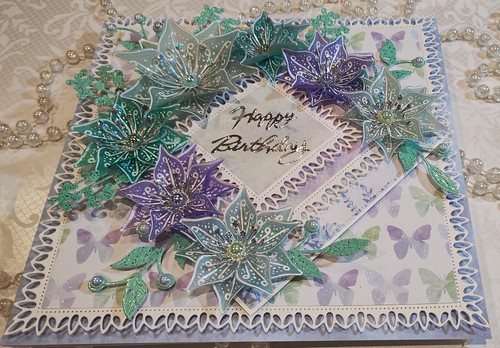 Luxus handgefertigte personalisierte verpackte Karte 8x8 Geburtstag Muttertag Jubiläum - Bild 2 von 21
