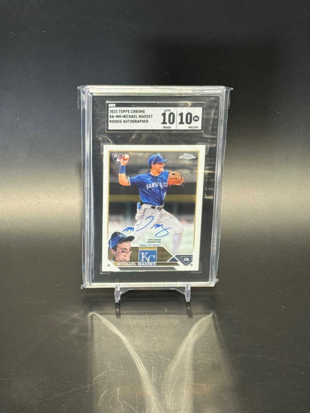 2023 Topps Chrome #RA-MM Michael Massey RC Rookie Auto SGC 10/10 GM! Kansas City