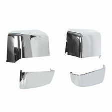 Tapas De Repuesto Directo Para Espejo De Remolque Lateral Negro Brillante Para Chevy Silverado GMC Sierra 1500 2500 3500, OEM # 23444125, 23444126, 23444119, 2344412 (negro