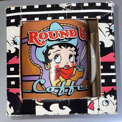 Betty Boop Round up Vintage Coffee Mug Put A Kick In Your Morning
