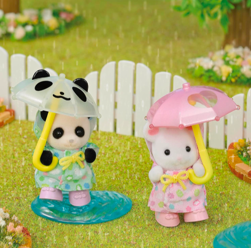 Calico Critters Nursery school Baby Set Umbrella S-74 EPOCH Sylvanian Families - Picture 4 of 5