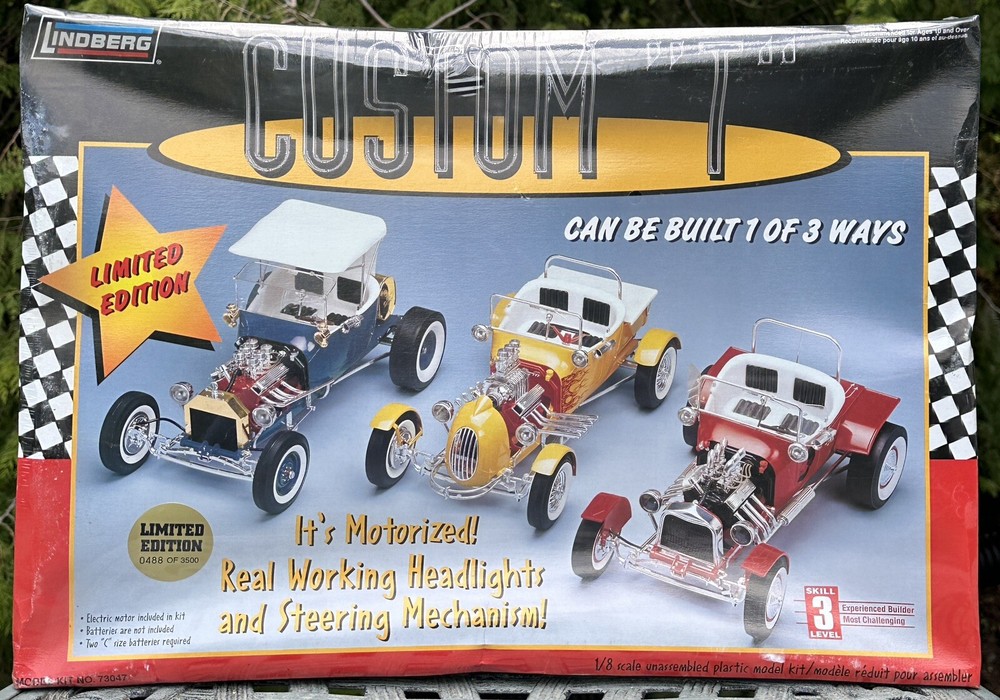 Lindberg 1:8 Scale Ford T Bucket Hot Rod Custom Model Kit 73047