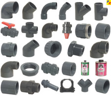 PVC Fittinge,20,25,32,40,50,63,Rohr,Winkel,Bogen,Kugelhahn,T-Stück,Schelle
